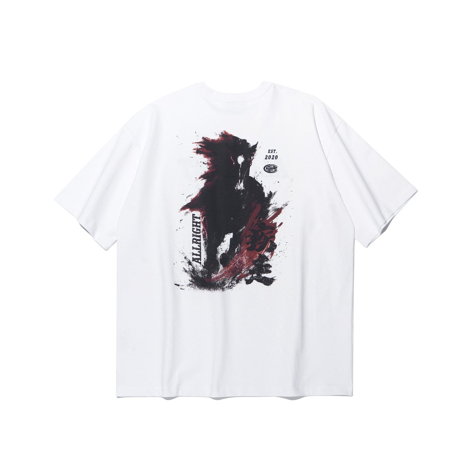 ALLRIGHT Horse Overfit T-Shirt (White)