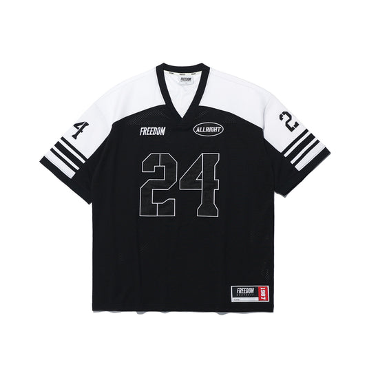 All Right Globe Rugby Jersey (Black/White)