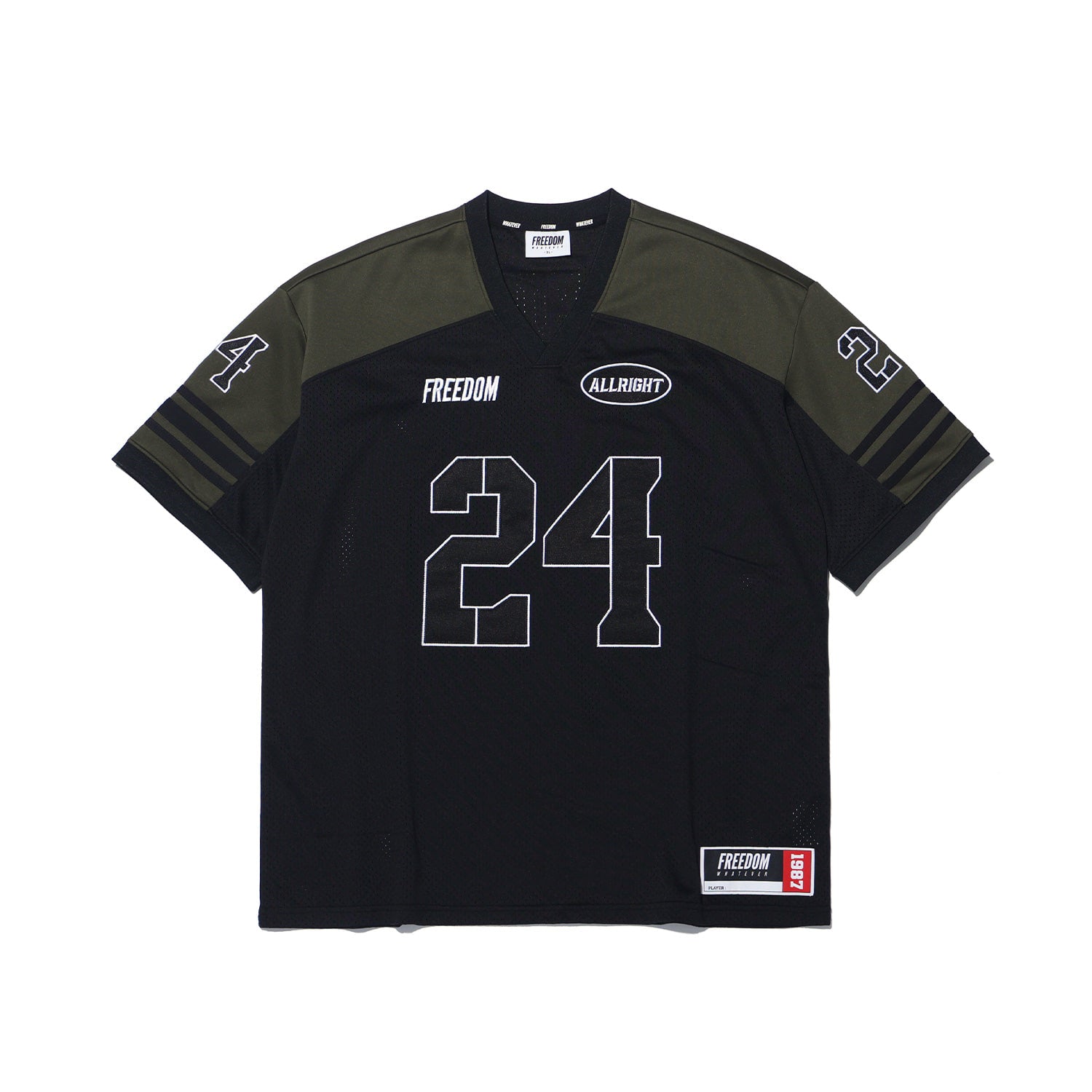 All Right Globe Rugby Jersey (Black/Olive)