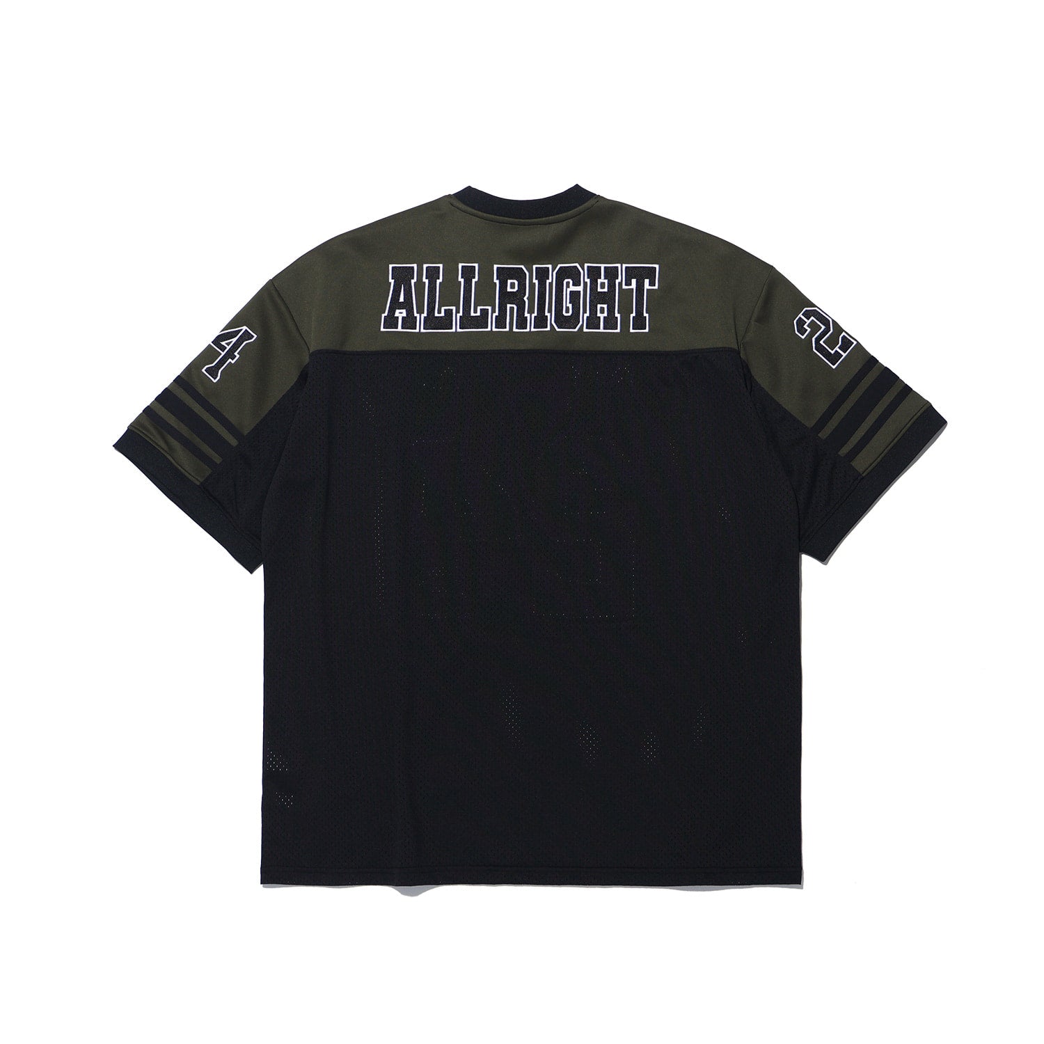 All Right Globe Rugby Jersey (Black/Olive)