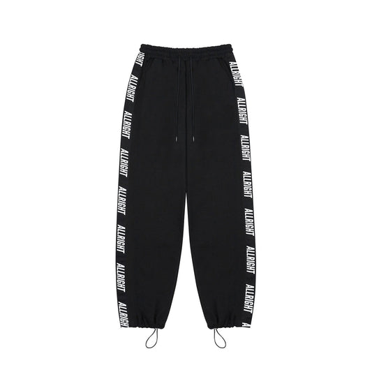 ALLRIGHT Lettering Sweat Pants (Black)