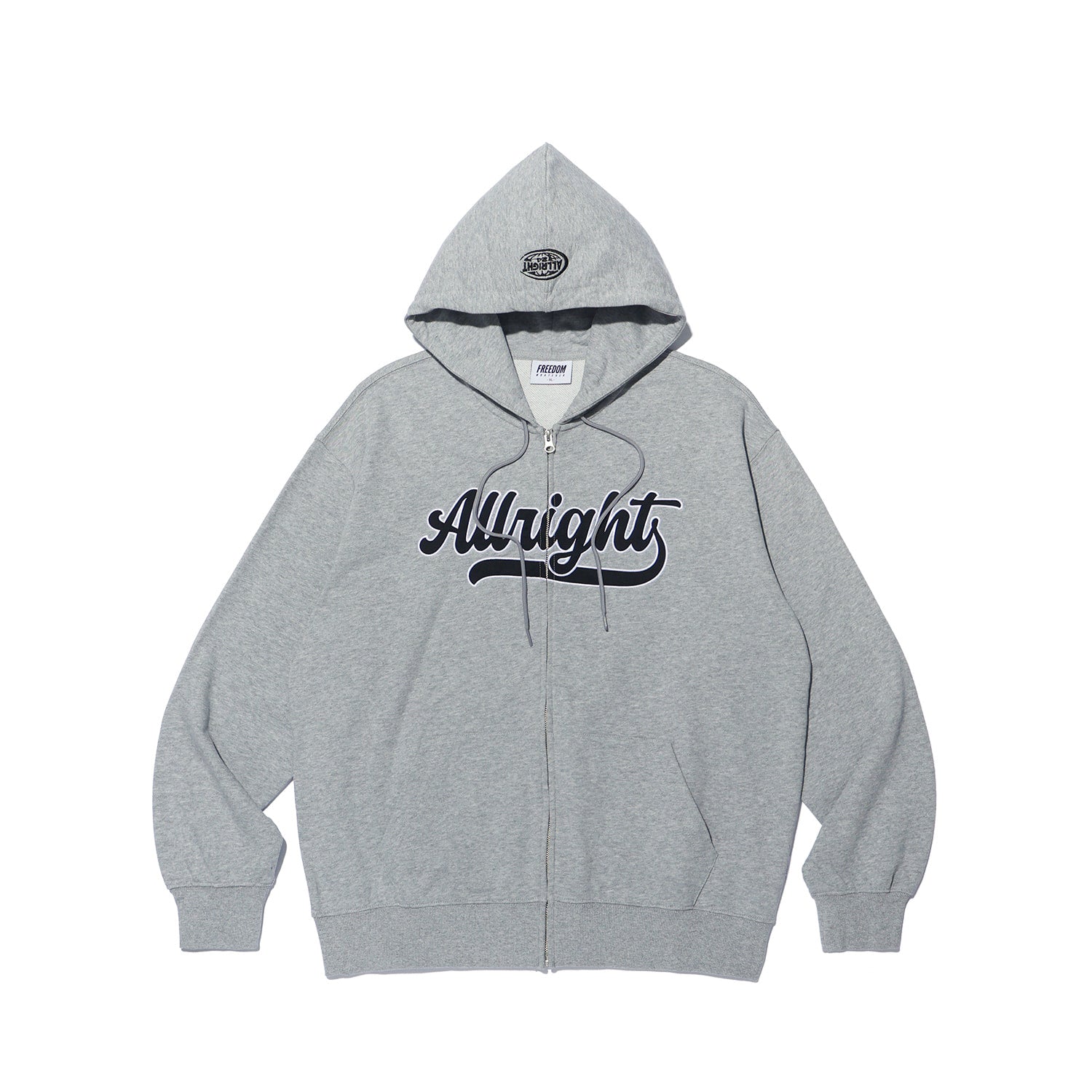 ALLRIGHT Varsity Lettering Hoodie (Gray)