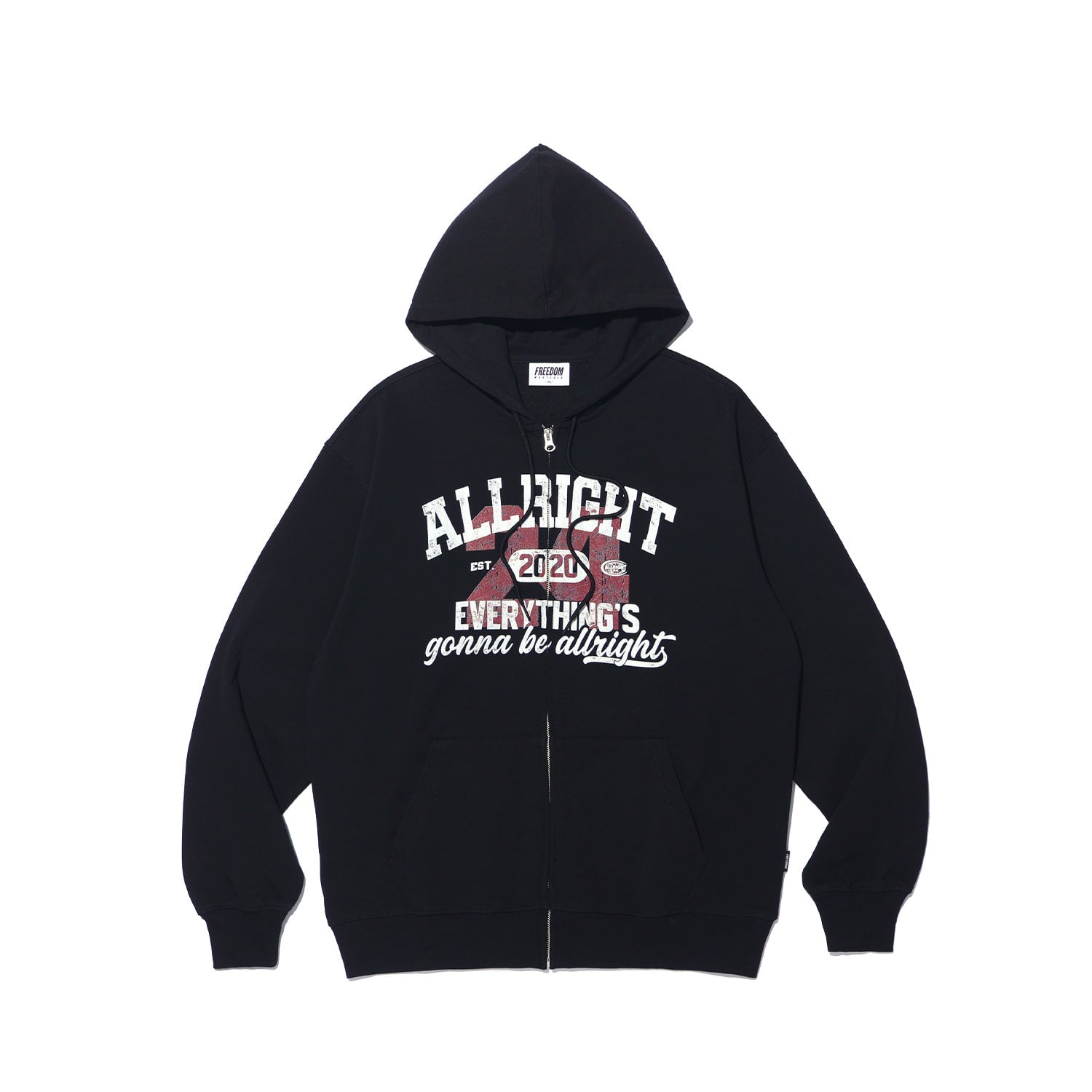 ALLRIGHT Basic Hoodie Zip-Up (Black)