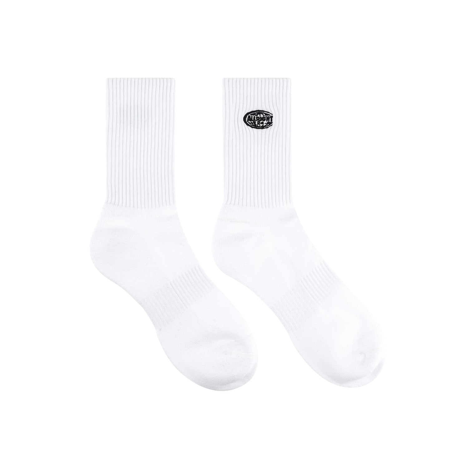 All Right Signature Patch Socks (White)