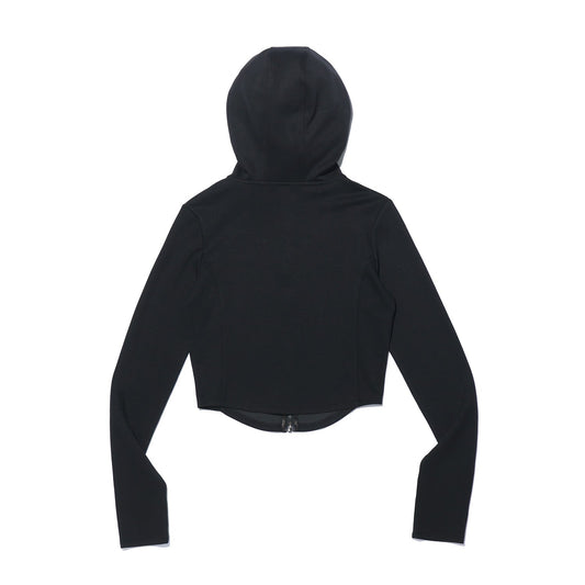 Womens Olympia Slim Hood Zip-Up (Black)