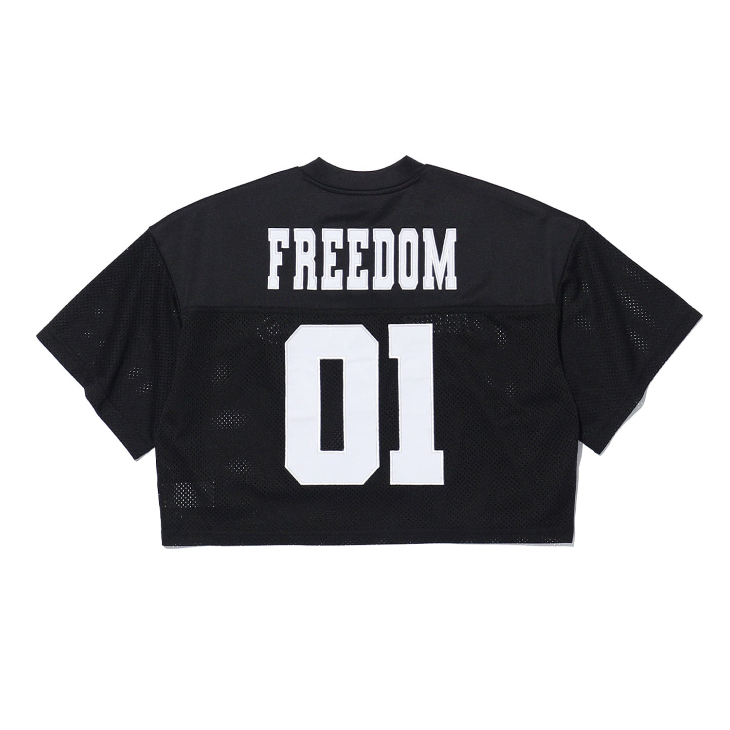 Women's Freedom Crop Rugby Jersey (Black/White)