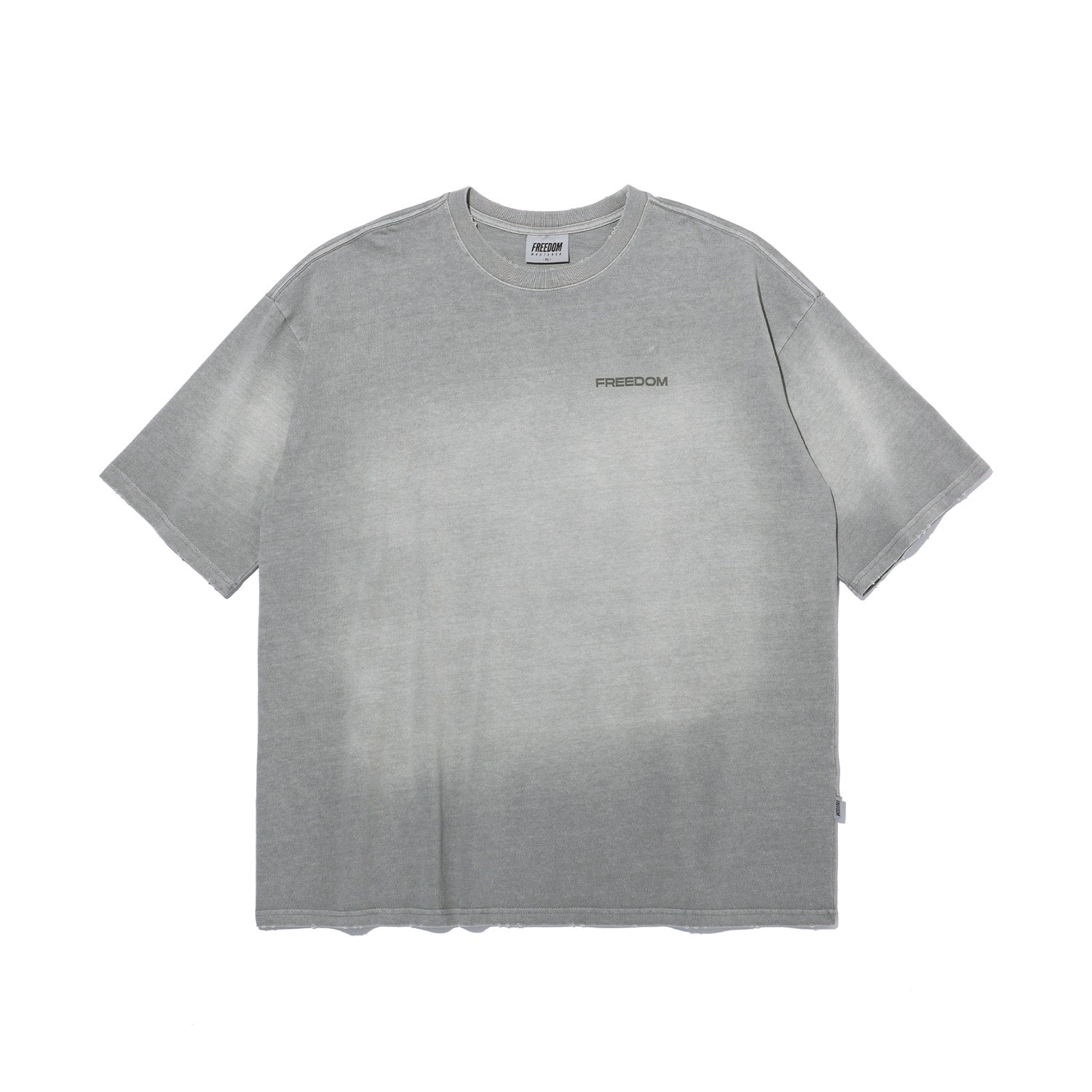 Small Logo Pigment Washed T-Shirt (Gray)