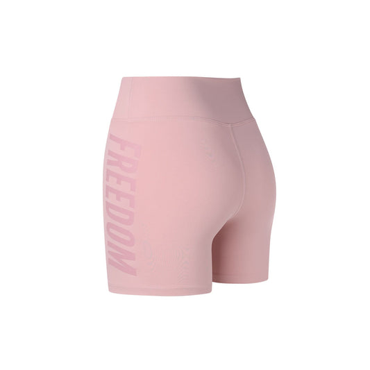 Women's Freedom Big Logo Biker Shorts (Pink)
