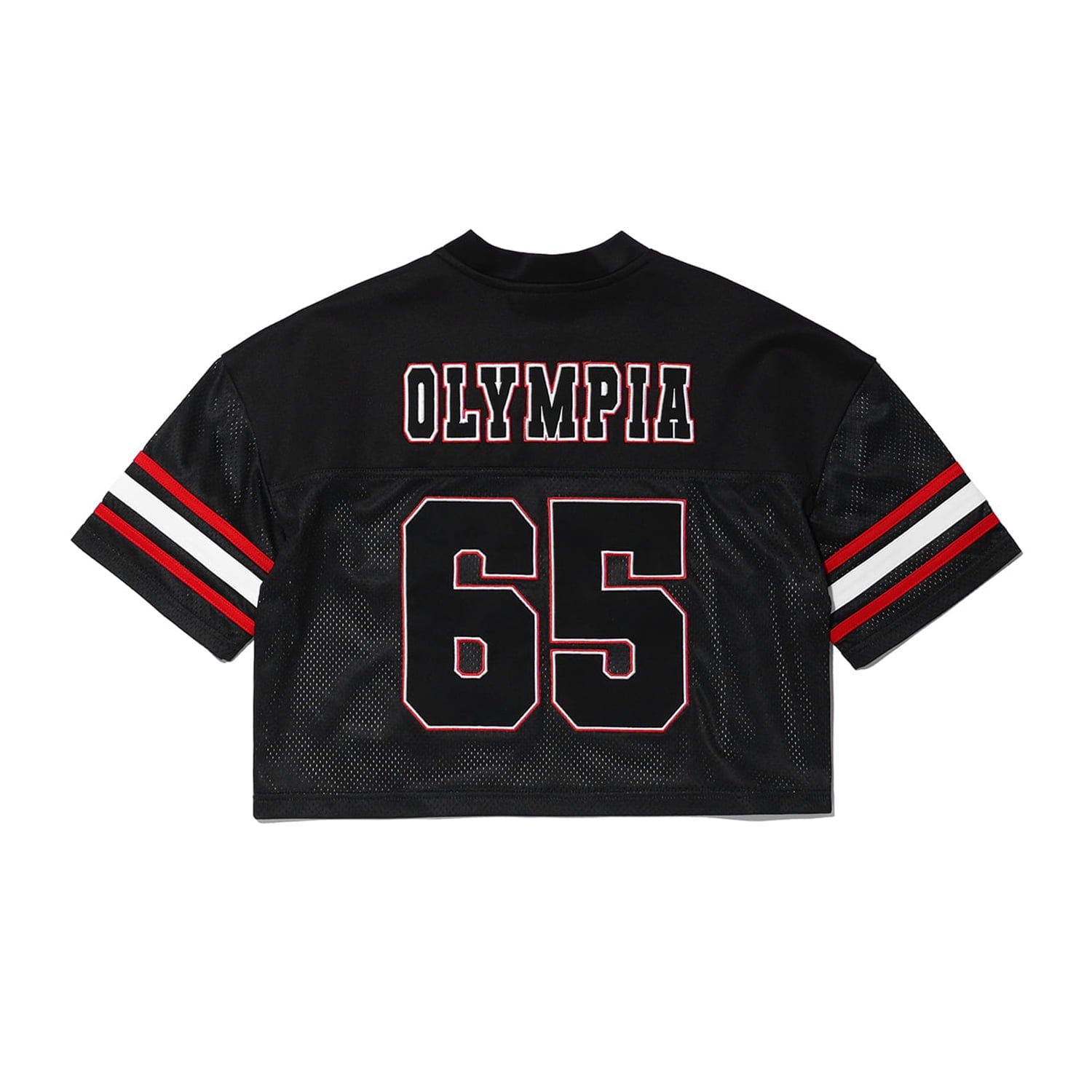 Women's Olympia Crop Rugby Jersey (Black)