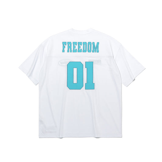 Freedom Mesh Rugby Jersey (White/Sky Blue)