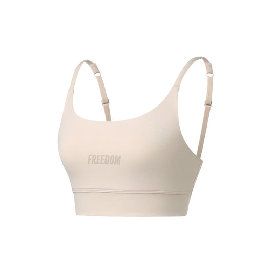 Women's Freedom Small Logo Bra Top (Beige)