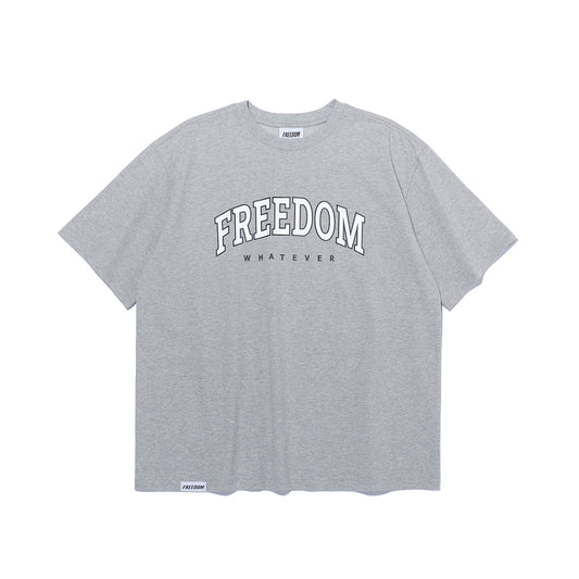 Freedom Arch Logo Semi-Overfit T-shirt (Gray)