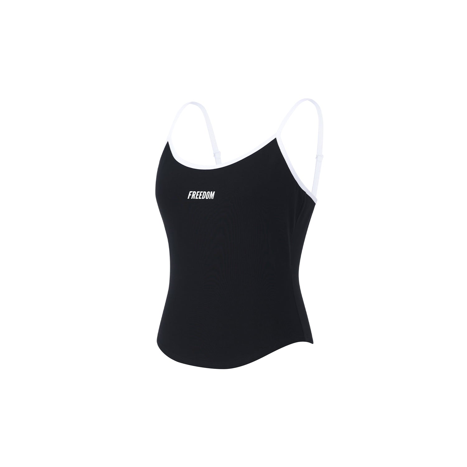 Womens Small Logo Two-in-One Color Block Tank Top (Black)