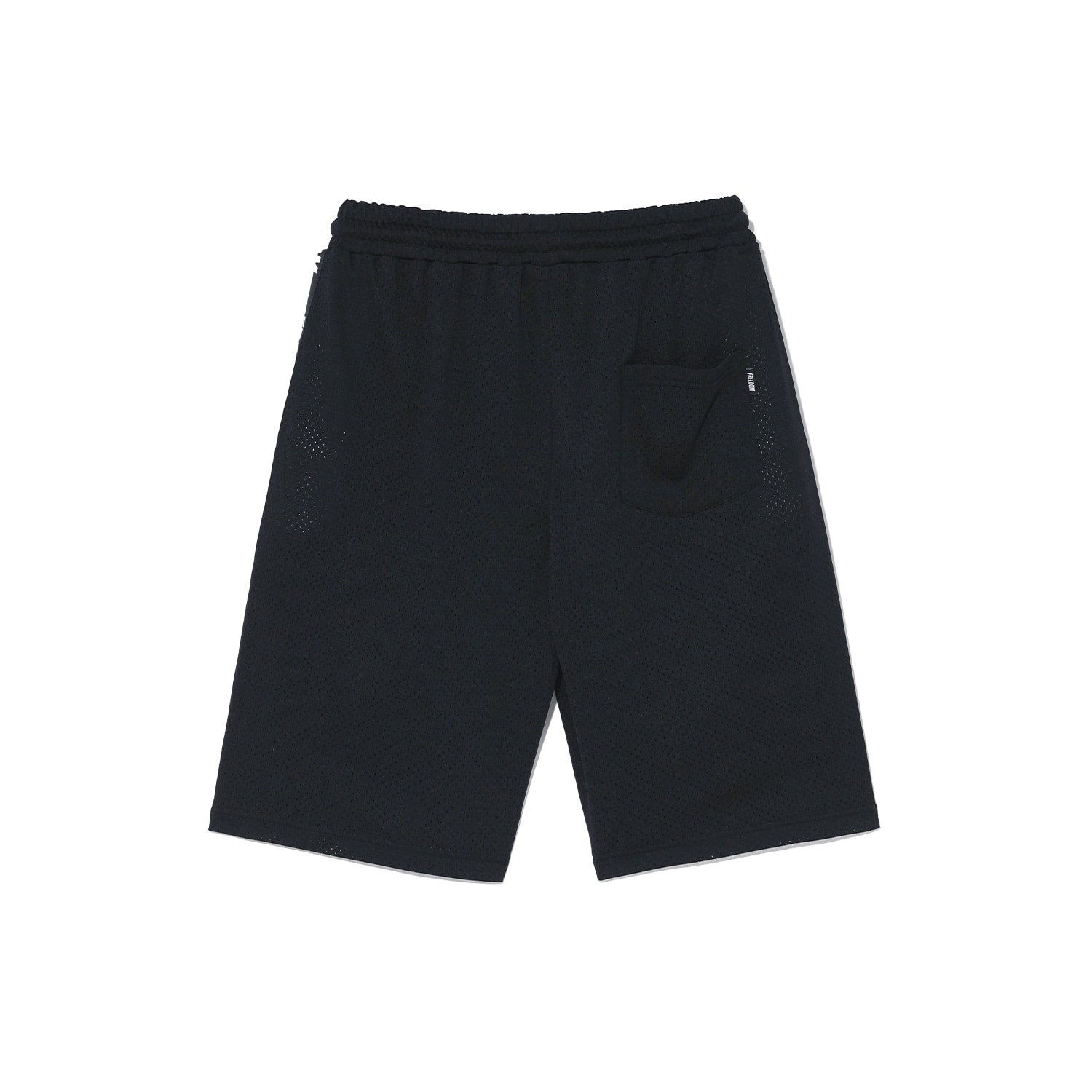 Entire Mesh Lettering Bermuda Shorts (Black)