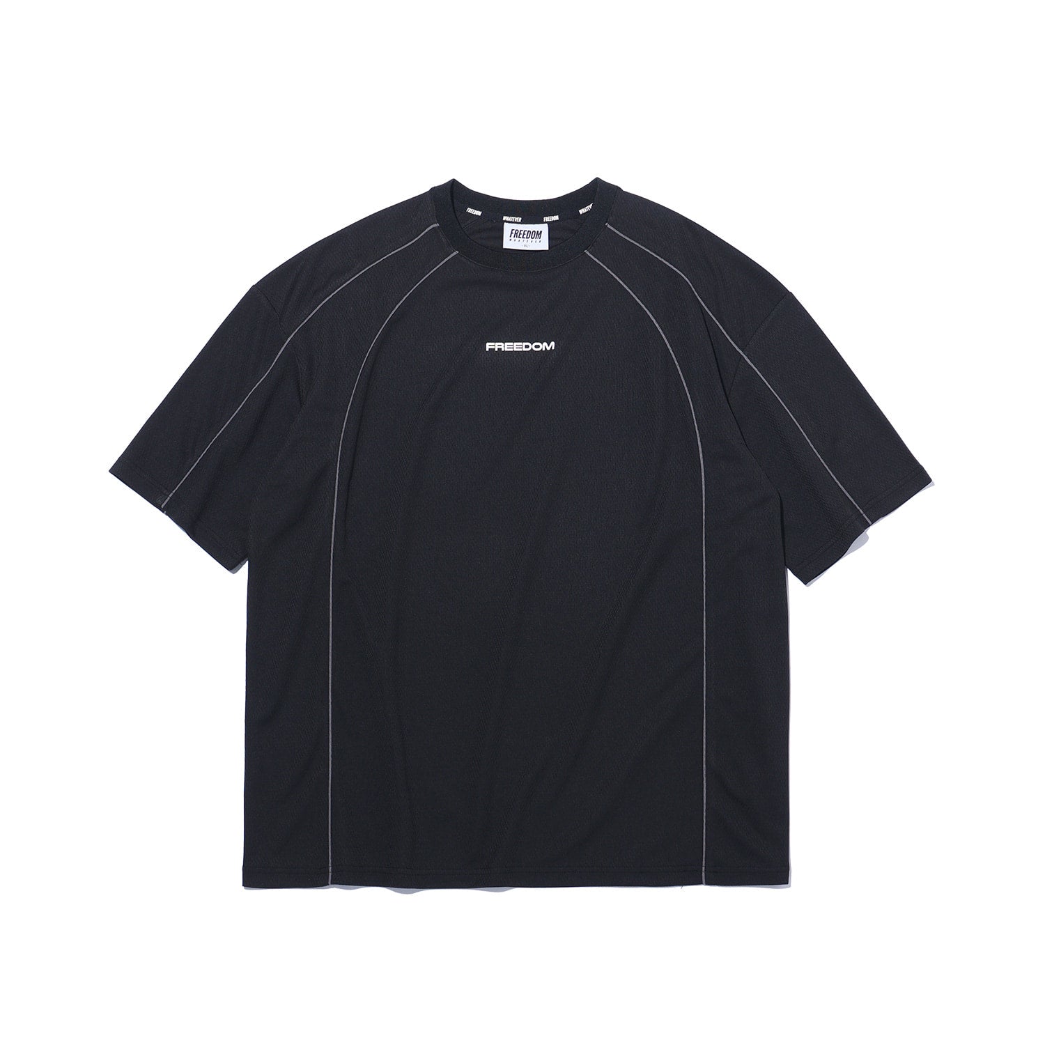 Air Mesh Split T-shirt (Black)