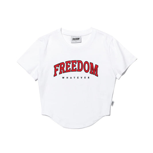 Freedom Arch Logo Crop T-Shirts (White)