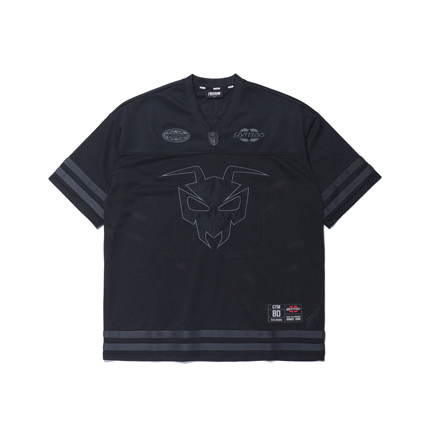 GYM80 Mesh Rugby Jersey (Black)