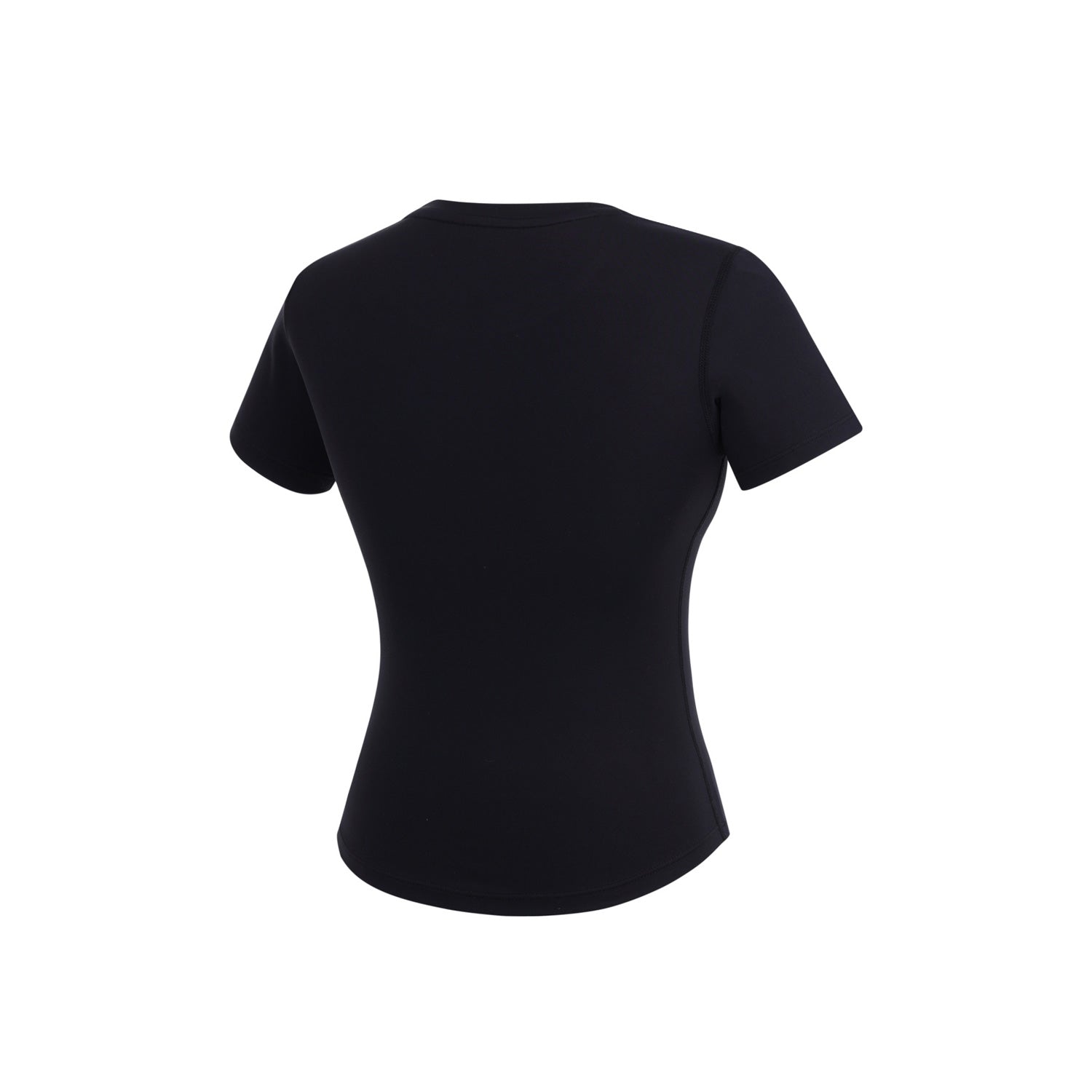 Essential Curved Crop Tee (Black)
