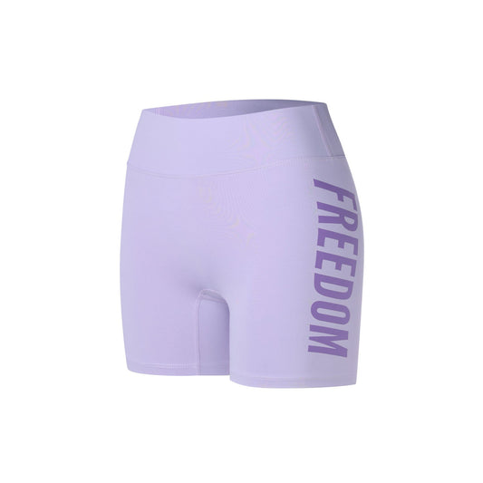 Women's Freedom Big Logo Biker Shorts (Purple)