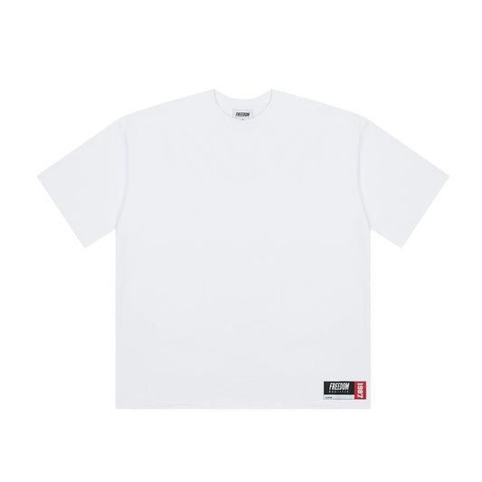 FREEDOM Overfit Back Printing T-Shirt (White)