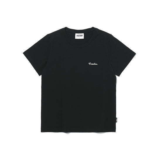 Women's Small Logo Standard Fit Short Sleeve (Black)