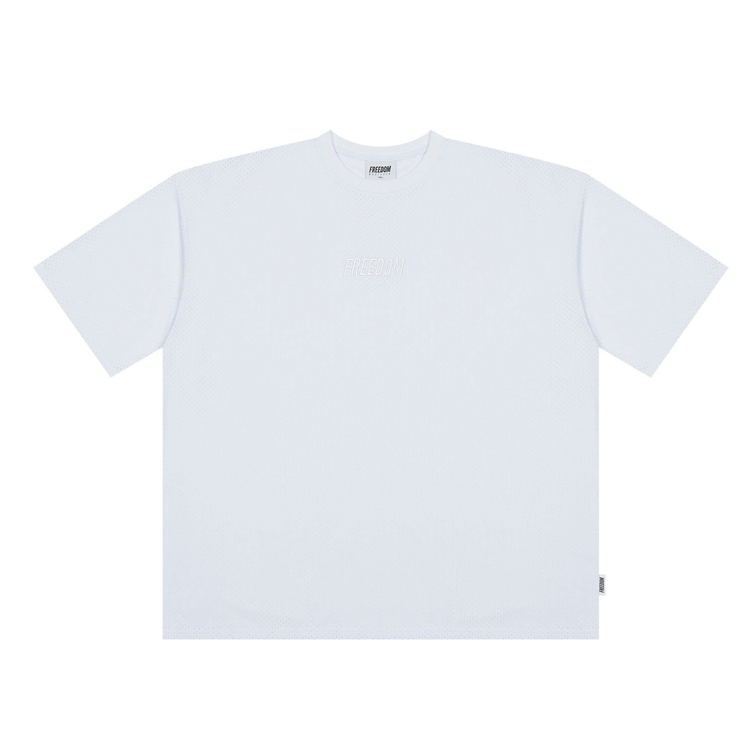 Freedom Logo Mesh Overfit T-shirt (White)