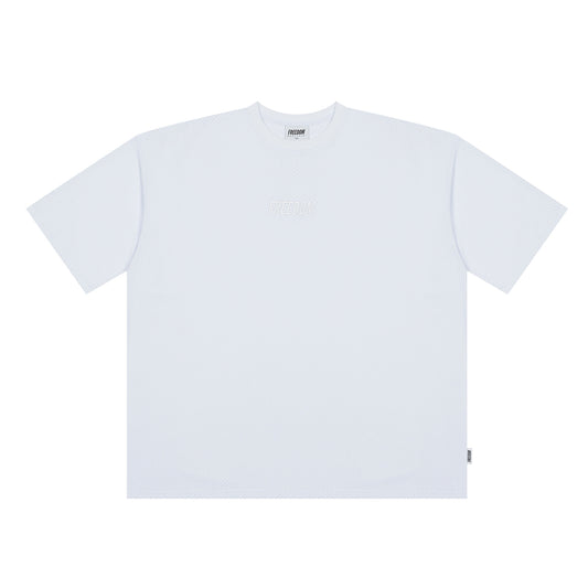 Freedom Logo Mesh Overfit T-shirt (White)