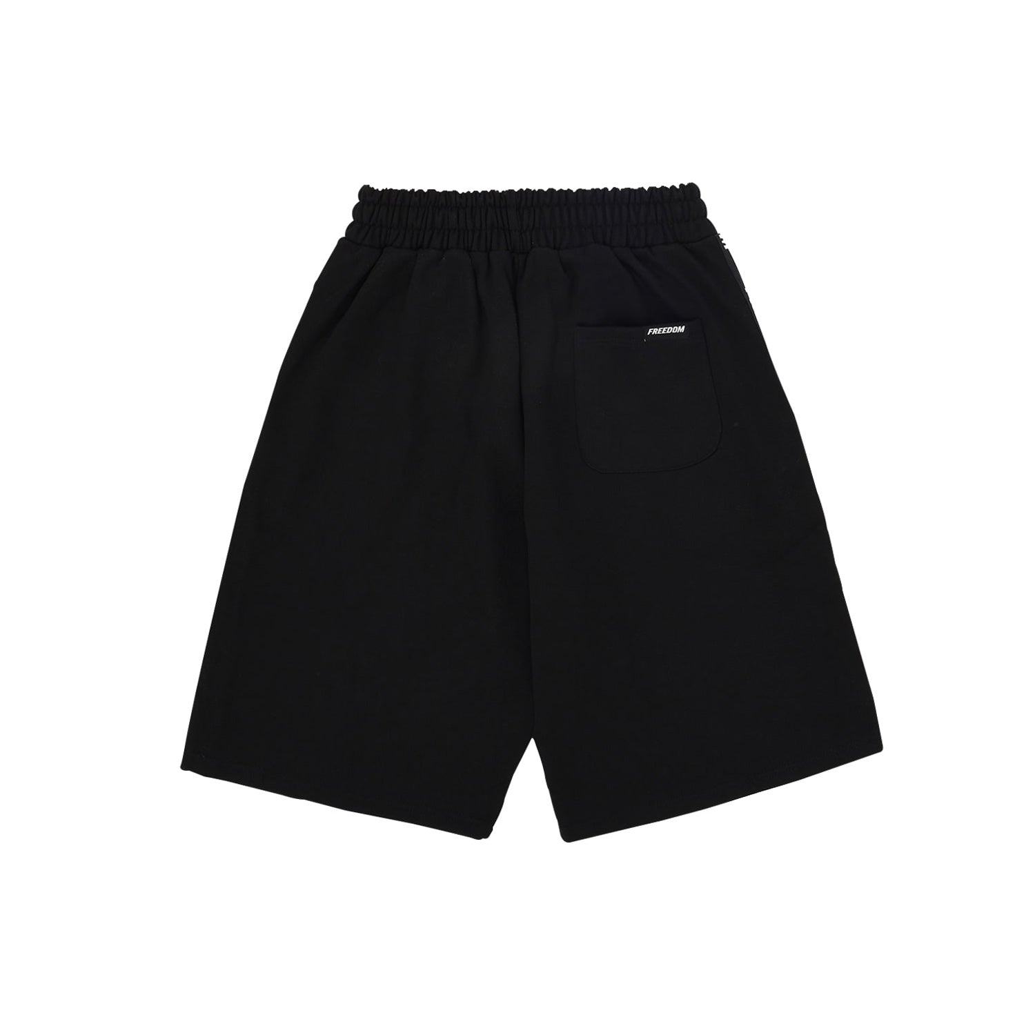 Freedom Lettering Bermuda Cotton shorts (Black)