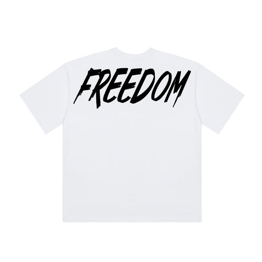 FREEDOM Overfit Back Printing T-Shirt (White)