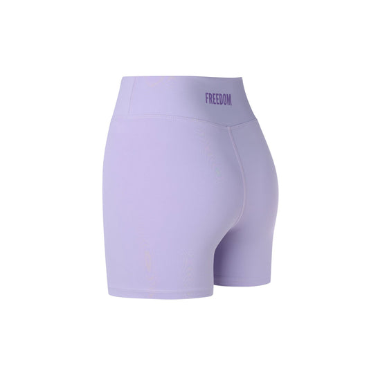 Women's Freedom Small Logo Biker Shorts (Purple)
