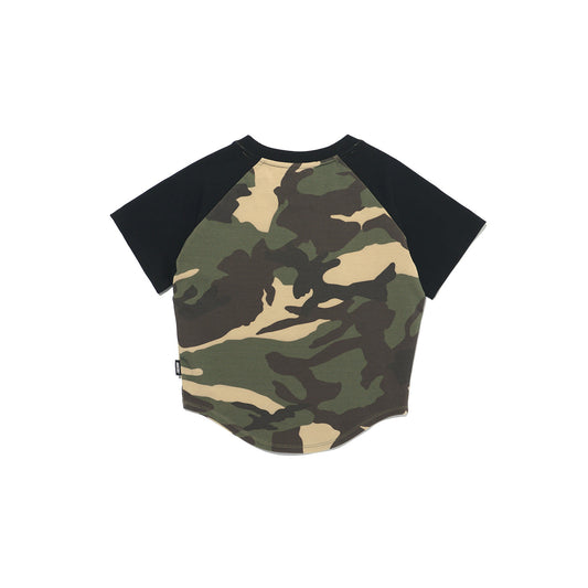 Women's Logo Raglan T-shirt (Black Camo)