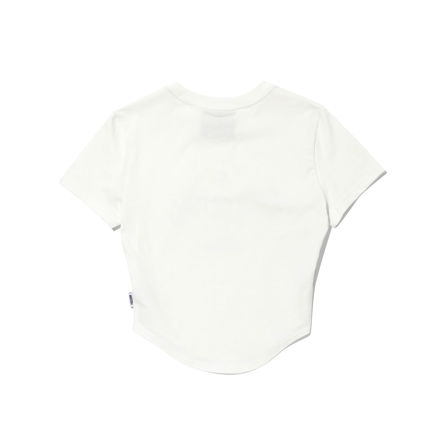 Womens Olympia Big Logo Crop T-Shirts (White)