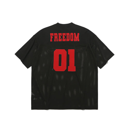 Freedom Mesh Rugby Jersey (Black/Red)