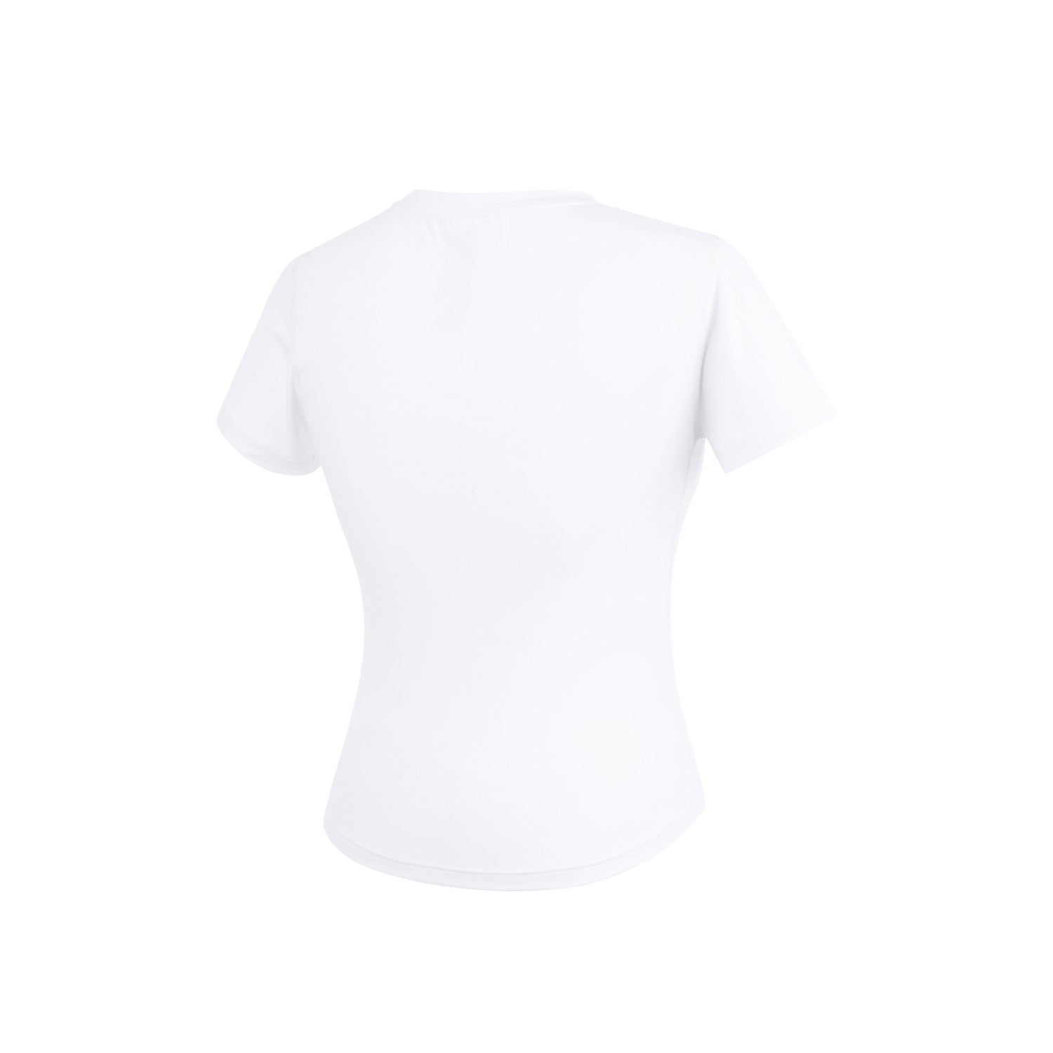 Essential Curved Crop Tee (White)
