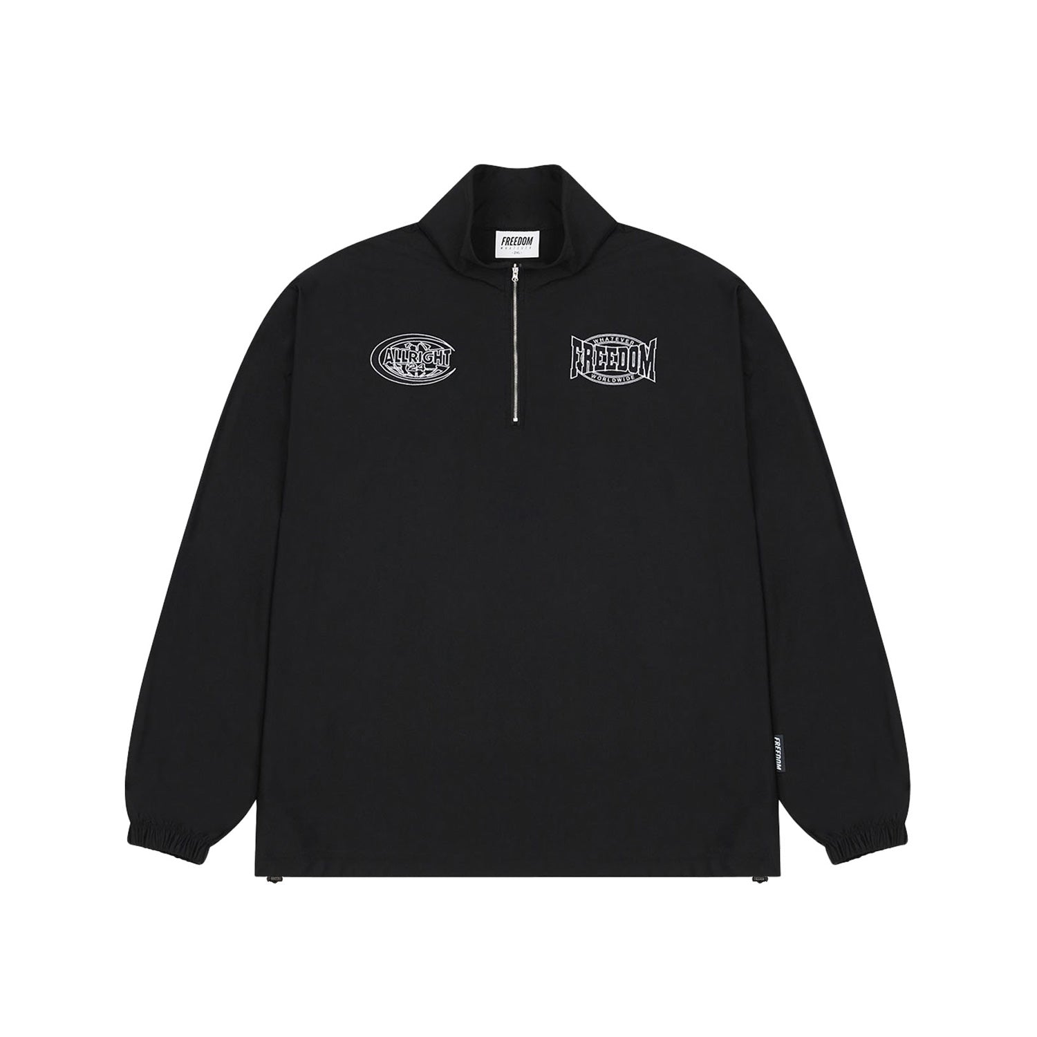 ALLRIGHT Half Zip-up Sweat Shirts (Black)
