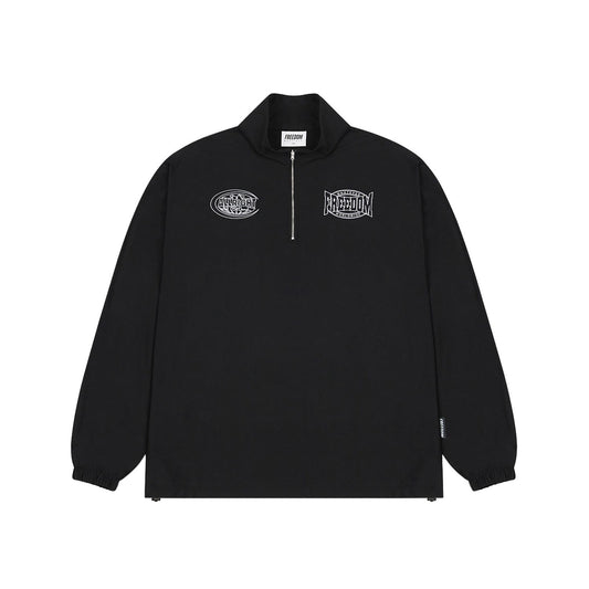 ALLRIGHT Half Zip-up Sweat Shirts (Black)