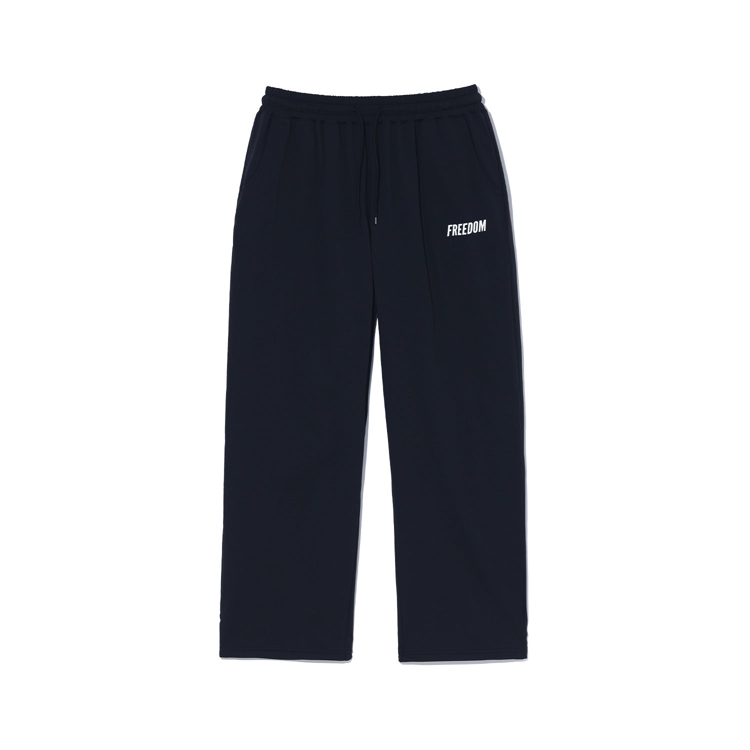 Essential Elastic Waist Wide Pants (Black)