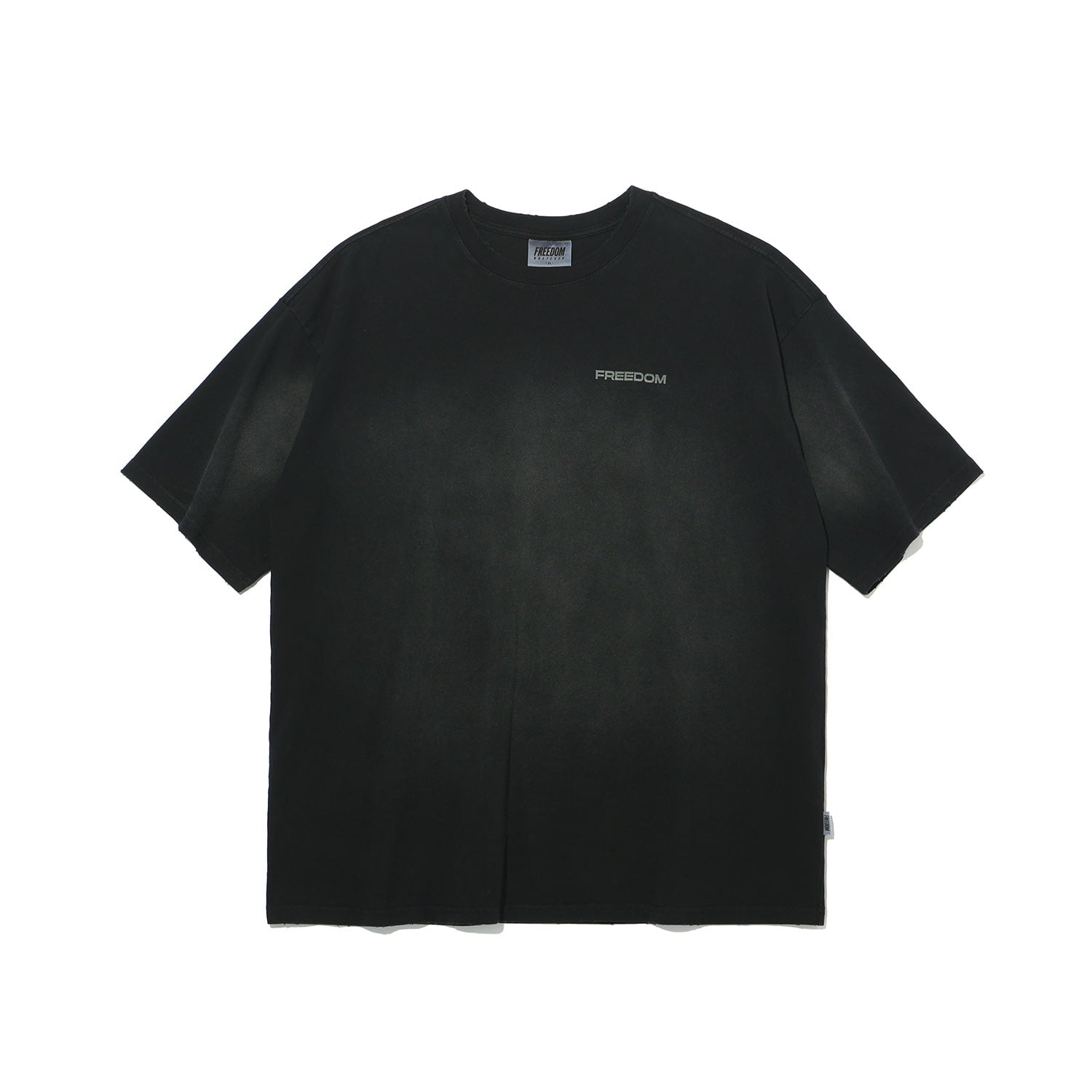Small Logo Pigment Washed T-Shirt (Black)