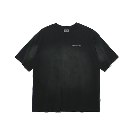 Small Logo Pigment Washed T-shirt (Black)