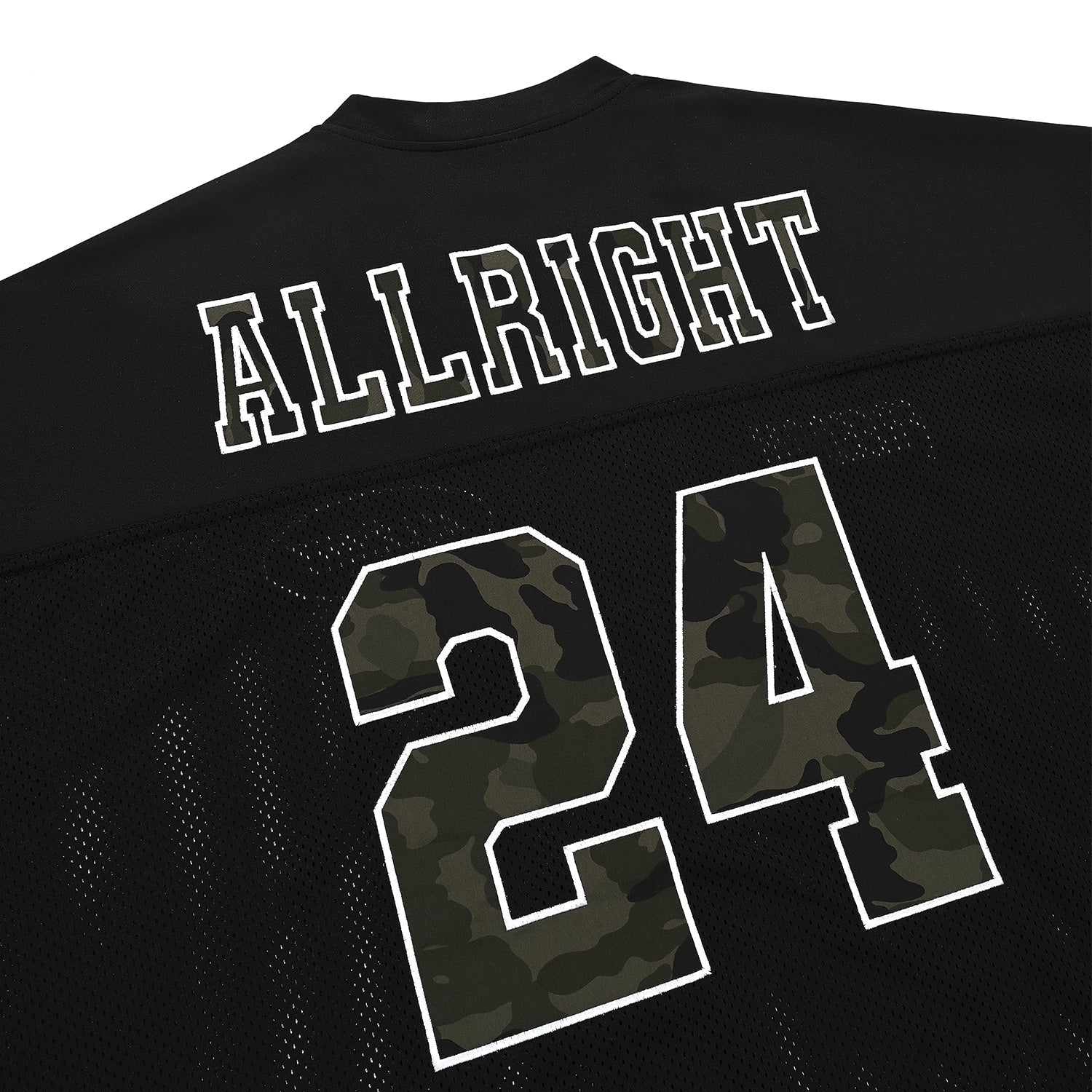 ALLRIGHT Mesh Rugby Jersey (Black) detail