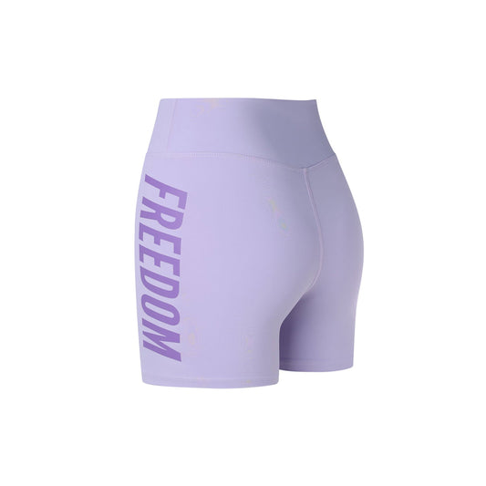 Women's Freedom Big Logo Biker Shorts (Purple)
