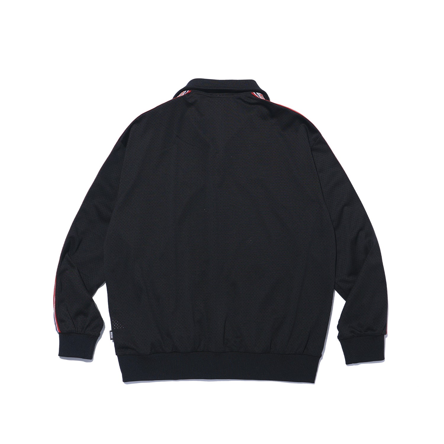 Olympia Lettering Entire Mesh Collar Zip-Up (Black)