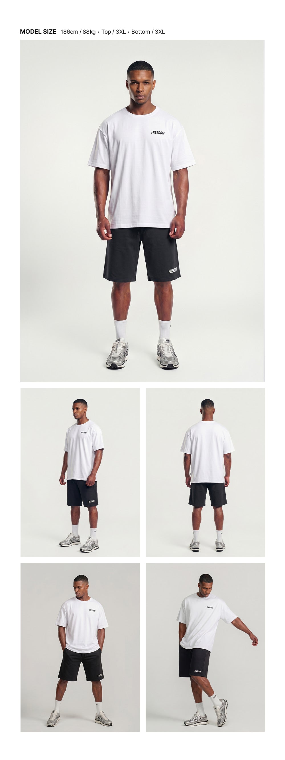 Square Mesh Semi-Overfit T-shirt (White)