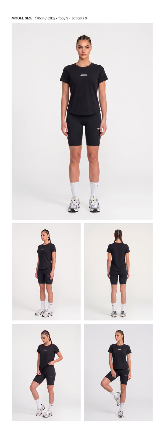 Essential Women's Active T-shirt (Black)