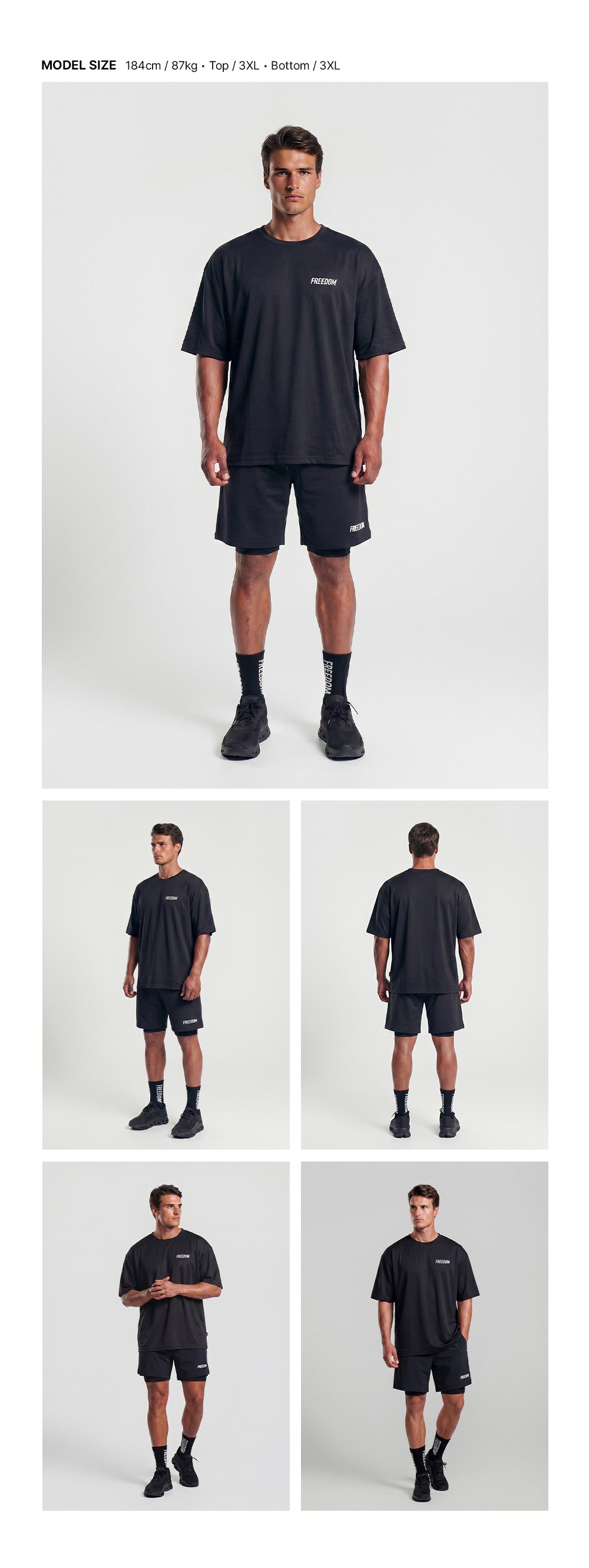Air Mesh Semi-Overfit T-shirt (Black)