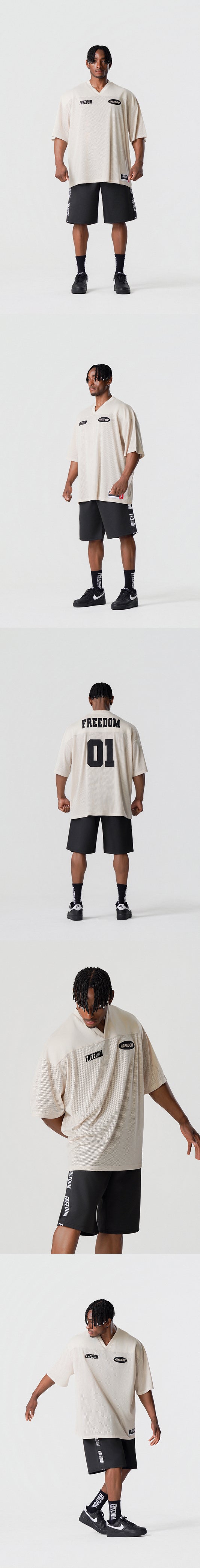 FREEDOM Mesh rugby jersey (cream)