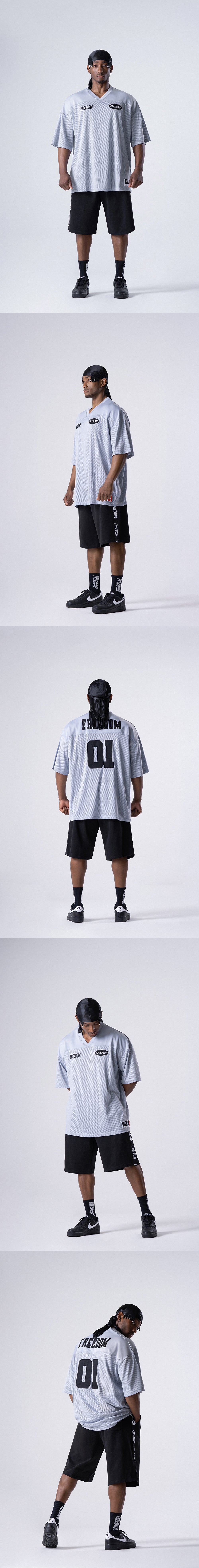 FREEDOM Mesh Rugby Jersey (Gray)