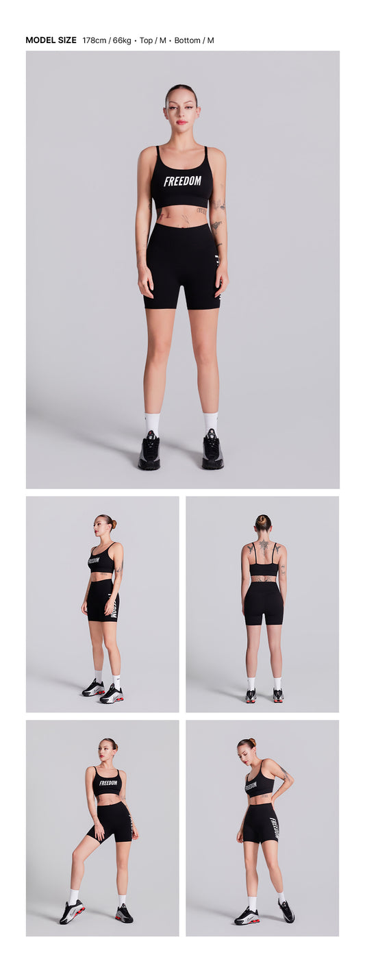 Support Big Logo Bra Top (Black)