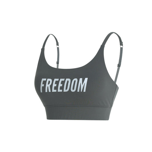 Support Big Logo Bra Top (Dark Gray)