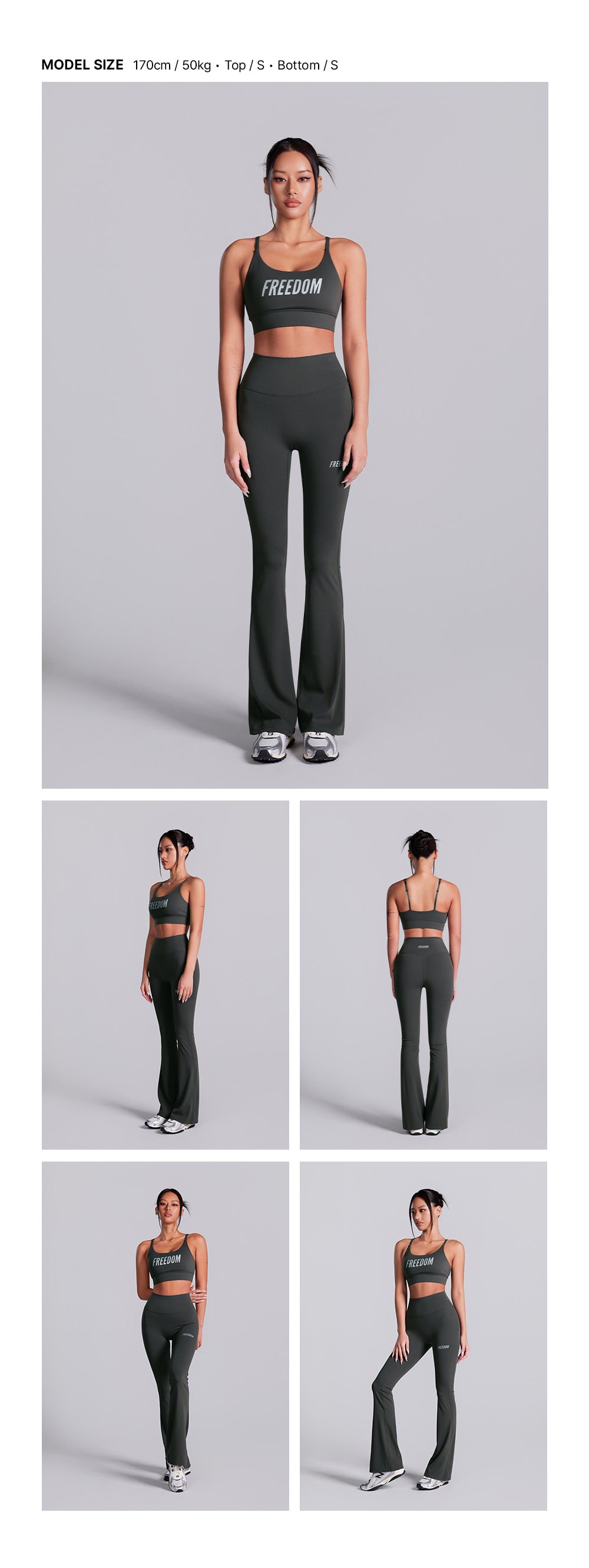 Essential Bootcut Leggings (Dark Gray)